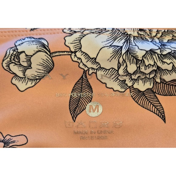 Kay Unger Floral Print Leggings Activewear Athletic Workout Yoga Pants Medium - Picture 6 of 6